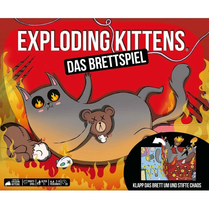 Exploding Kittens Das Brettspiel - Pop-up Party-Spiel