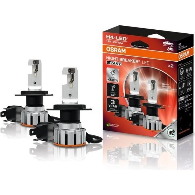 OSRAM Night Breaker H4 LED START 230% StVZO-konform (2Stk.)