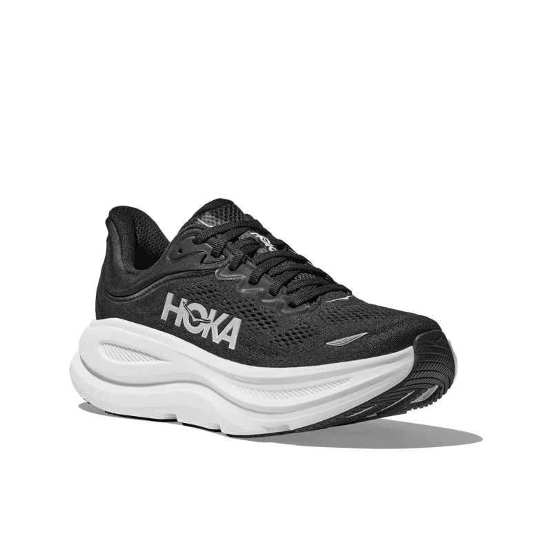 HOKA Bondi 9 Laufschuhe Schwarz/Weiß - Größe 41 1/3