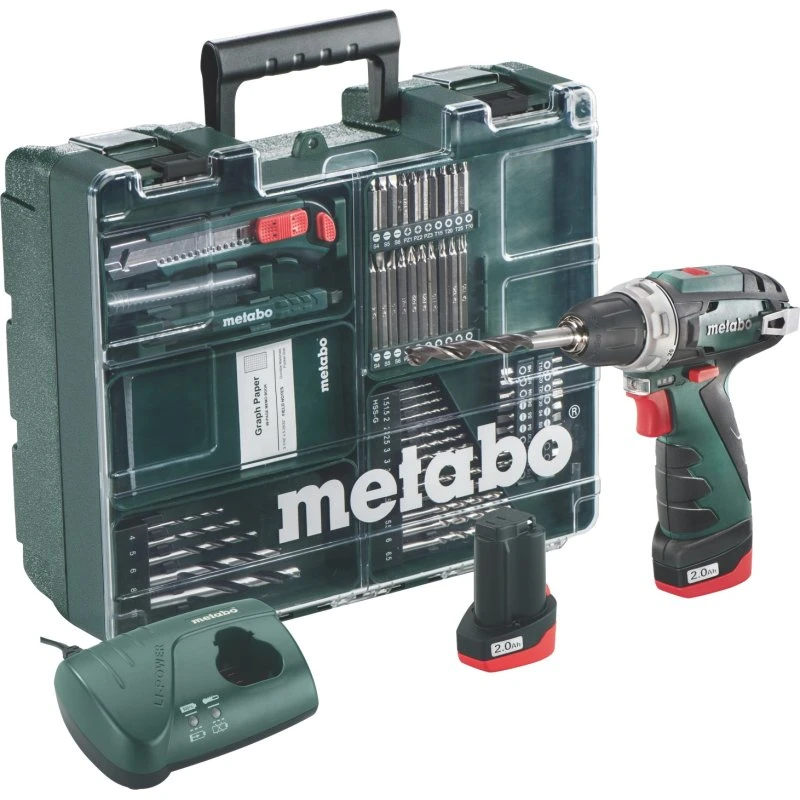 Metabo PowerMaxx BS Basic 12V Akku-Bohrschrauber Set 2x2Ah