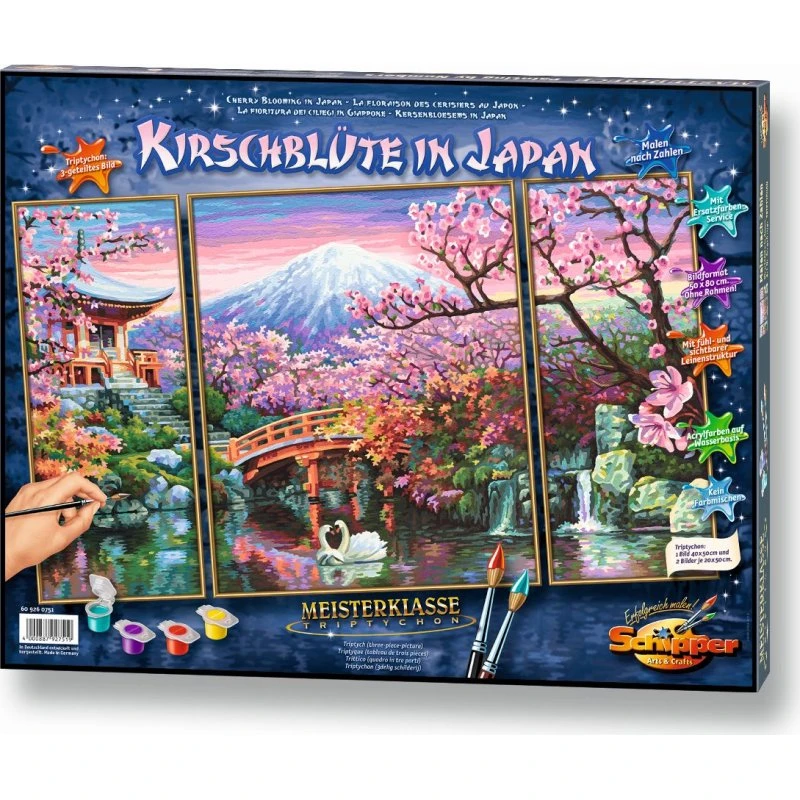 Schipper Malen nach Zahlen: Kirschblüte in Japan (Triptychon)