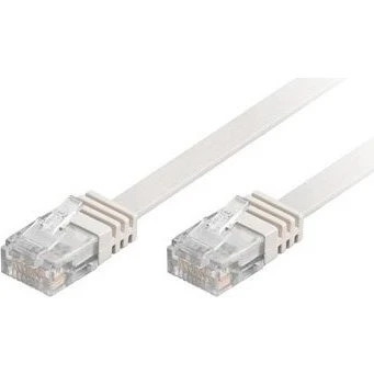 Deltaco U/UTP Cat6 Flachkabel 5m weiß