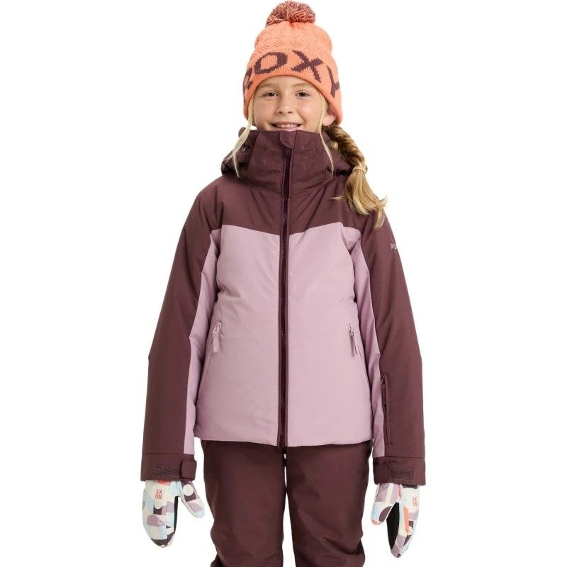 Roxy Free Jet Block 10K Mädchen Snowjacke Rosa Slim Fit