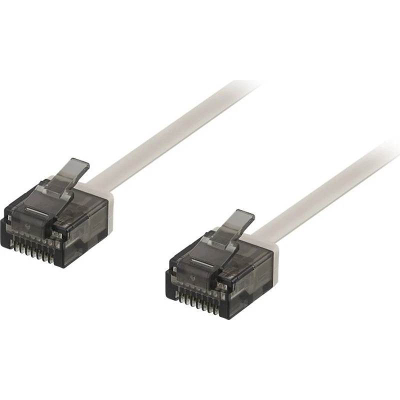 Deltaco U/UTP Cat6a Flachkabel 0,3m grau