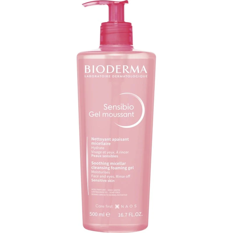 Bioderma Sensibio Sanftes Reinigungsgel für empfindliche Haut, 500 ml