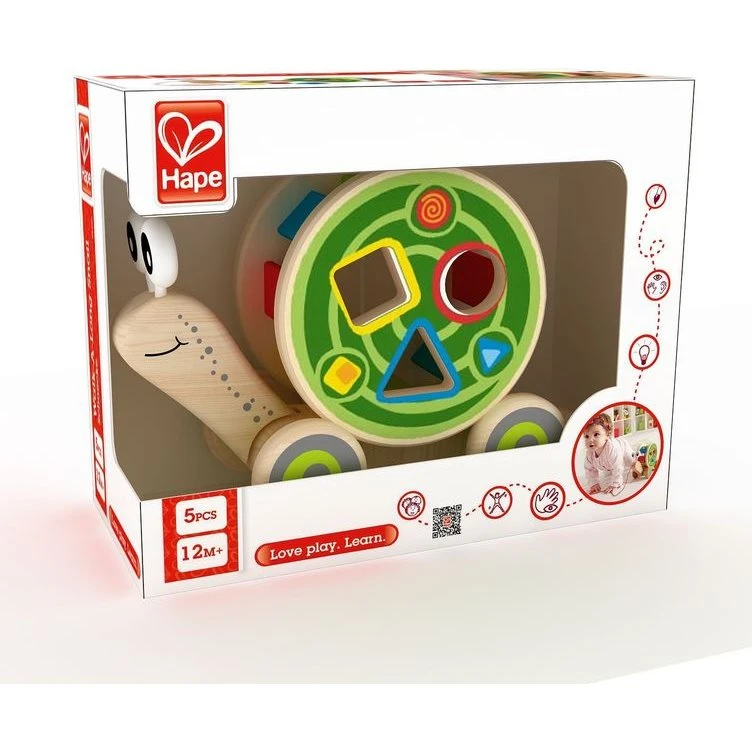 Hape Nachziehtier Schnecke aus Ahorn- und Buchenholz