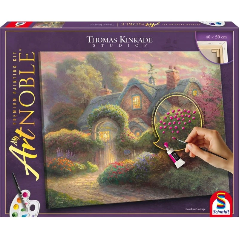 Schmidt Spiele My ArtNoble Thomas Kinkade Rosebud Cottage Malset