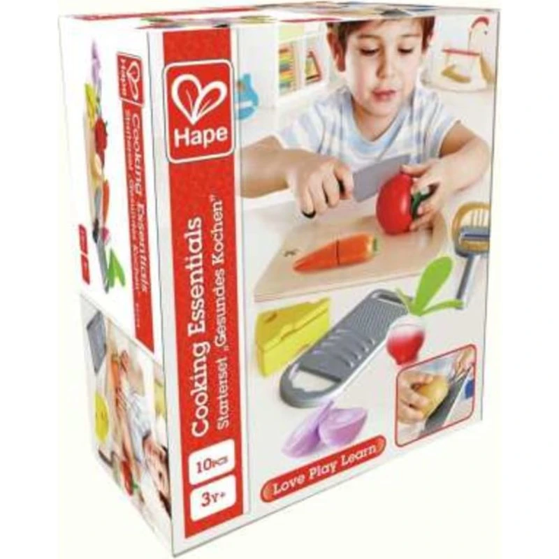 Hape Gesundes Kochen – 10-teiliges Holz-Spielküchen-Set ab 3 Jahren