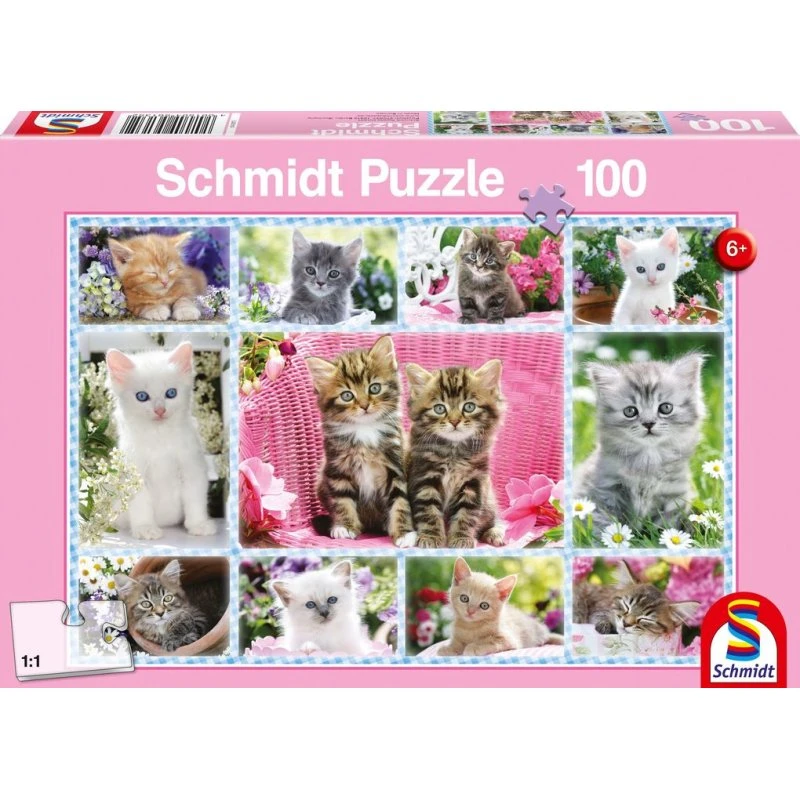 Schmidt Spiele Katzenbabys Puzzle, 100 Teile
