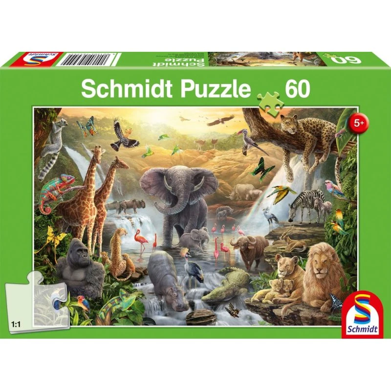 Schmidt Spiele Tiere in Afrika Puzzle - 60 Teile
