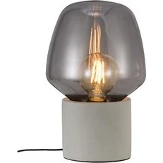 Nordlux Christina Beton Tischlampe grau mit Rauchglas, E27