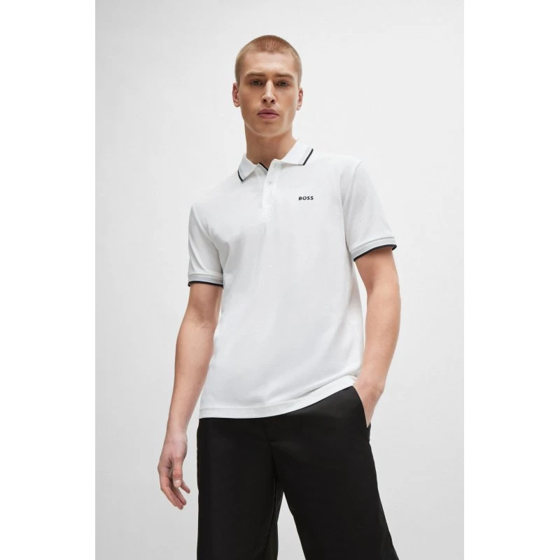 BOSS GREEN Poloshirt Paddy Regular Fit in Weiß