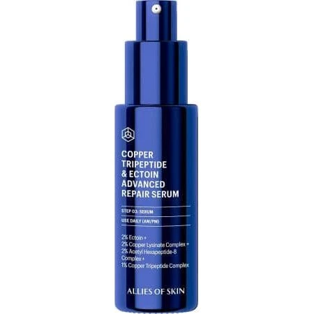 Allies of Skin Copper Tripeptide & Ectoin Advanced Repairing Face Serum, 30 ml