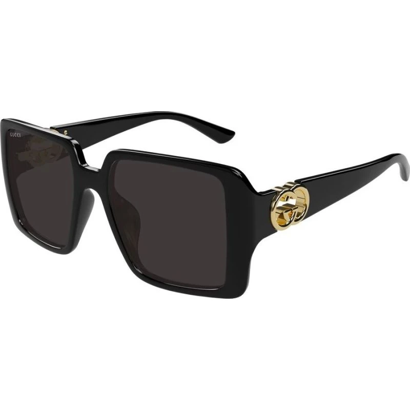 Gucci GG1692S Sonnenbrille Damen Schwarz Oversize Grau 54mm