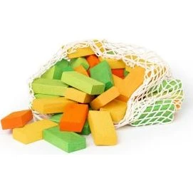 Beck Holzspielzeug Fröbelbausteine bunt gebeizt