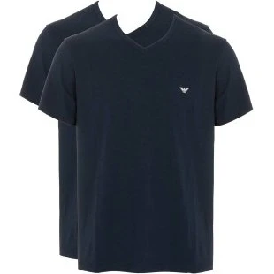 Emporio Armani T-Shirt-Set 2er-Pack V-Ausschnitt Marine Blau M