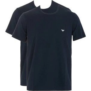 Emporio Armani T-Shirt 2er-Set aus Stretch-Jersey, Marineblau, XXL