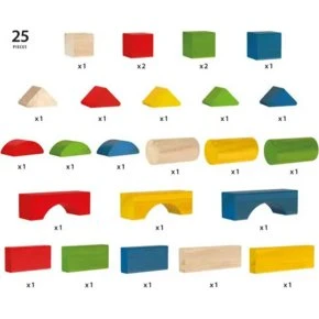 BRIO Bunte Holzbausteine (25 Teile)