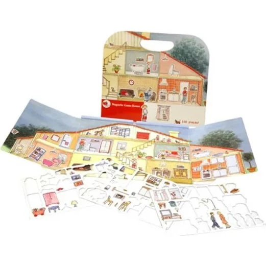 Magnetbuch Mein Haus – Reisespiel mit 100 Magneten