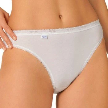 Sloggi Basic Plus Tai Briefs 2er-Pack Weiß Baumwolle Damen Gr. 42