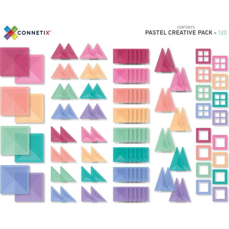 Connetix Magnetbausteine Pastel 120 Teile Creative Pack