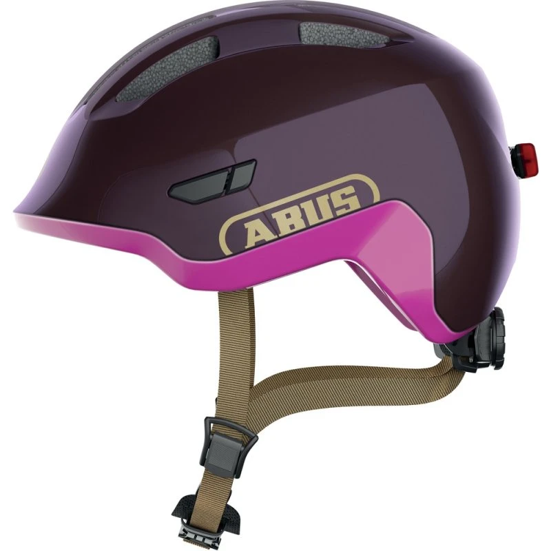 ABUS Smiley 3.0 ACE LED Fahrradhelm Kinder - Royal Purple, M