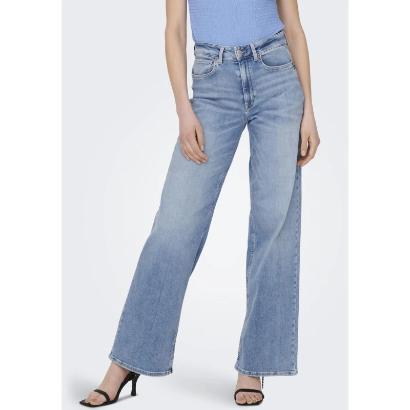 ONLY Damen High-Waist Wide Leg Jeans ONLMADISON Hellblau