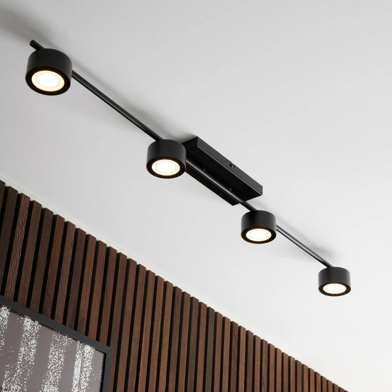 Nordlux Clyde 4-Rail Deckenleuchte Schwarz