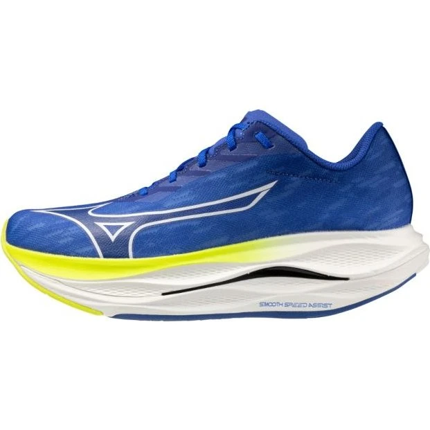 Mizuno Wave Rebellion Flash 3 Herren-Laufschuhe Blau/Gelb, Gr. 40.5