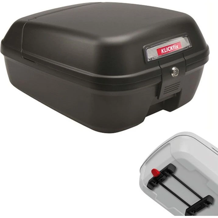 KLICKfix City Box (schwarz, mit Racktime)