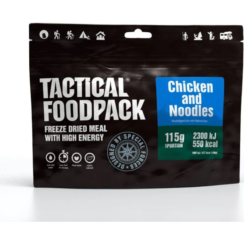 Überlebensration Hühnernudeln - Tactical Foodpack mit Kokosmilch