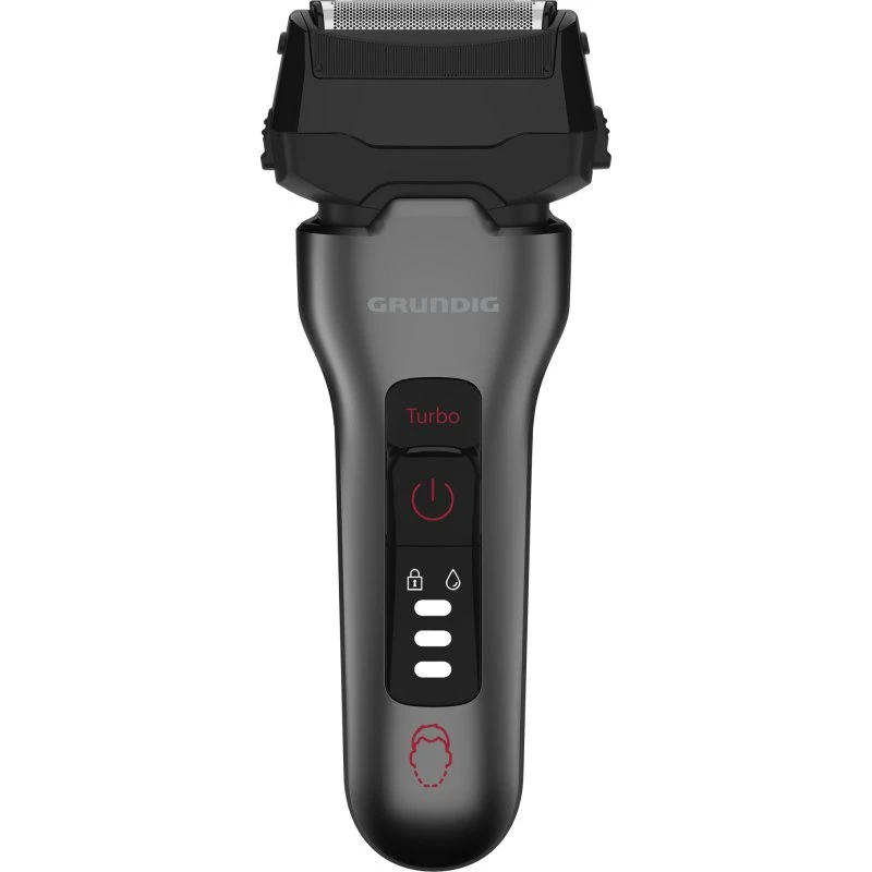 Grundig MS 8330 SCHERFOLIENRASIERER Dunkles Mattchrom/Rot