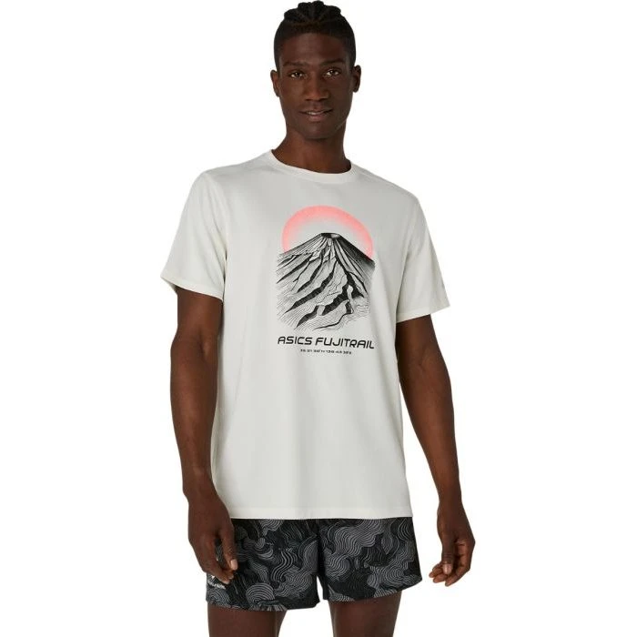 ASICS Fujitrail Logo SS Tee Herren - Weiß - Gr. L