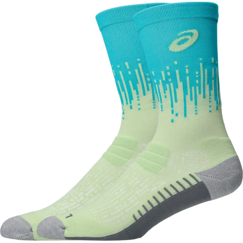 Asics Performance Run Crew Socken - Blau/Gelb/Grün