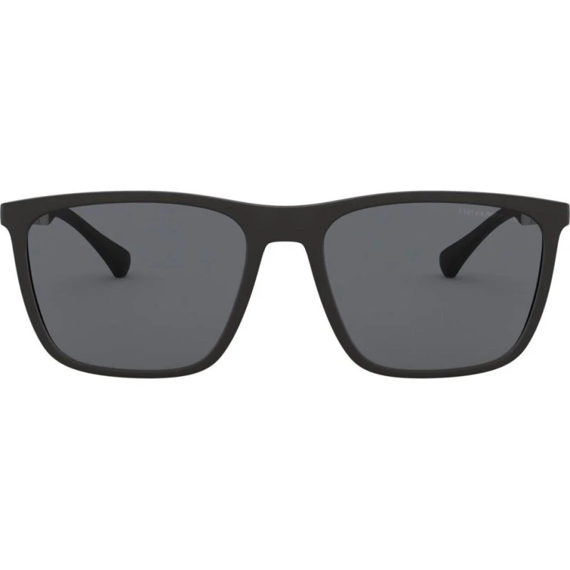 Emporio Armani EA 4150 Sonnenbrille Herren Schwarz Grau Rechteckig