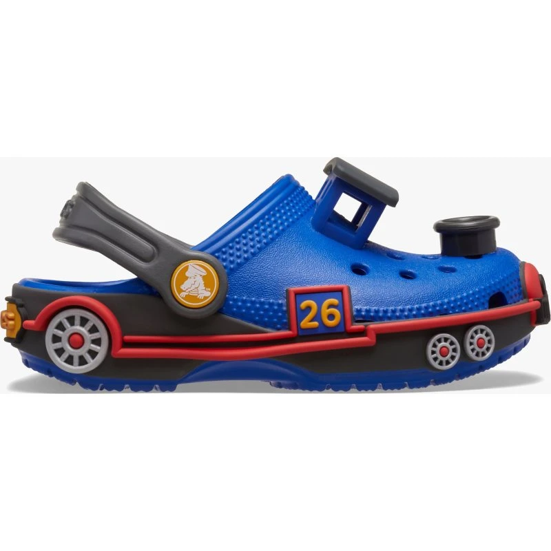 Crocs Classic IAM Train Baby-Clogs - Blue Bolt/Carbon