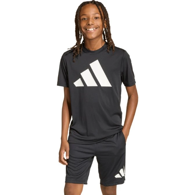 adidas Training Essential BL SS Tee Schwarz Kinder