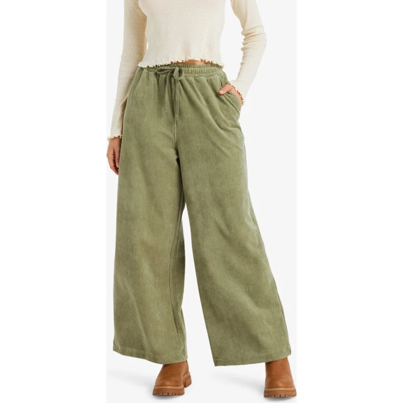 Roxy Cordhose Lekeitio Knit in Olivgrün