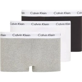 Calvin Klein 3er-Pack Cotton Stretch Low Rise Trunks Weiß/Grau S