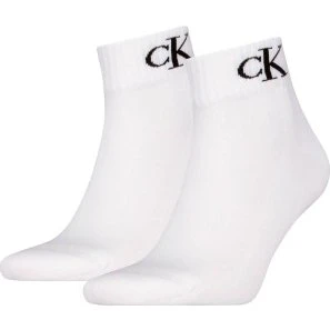 Calvin Klein Jeans Monogram Quarter Socks 2er Set Weiß