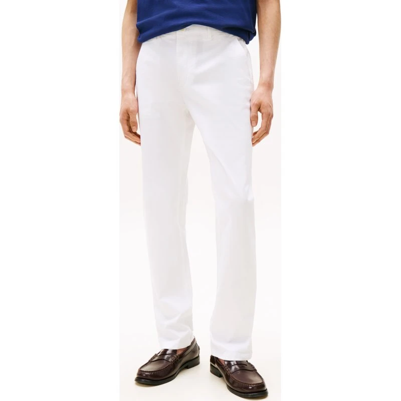 Tommy Hilfiger Chinos Denton Essential Weiß Straight Fit