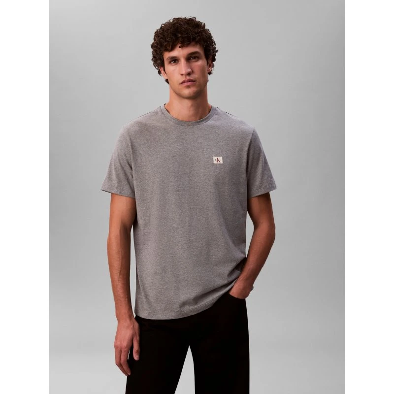 Calvin Klein Jeans T-Shirt Med Grey Htr Rundhalsausschnitt