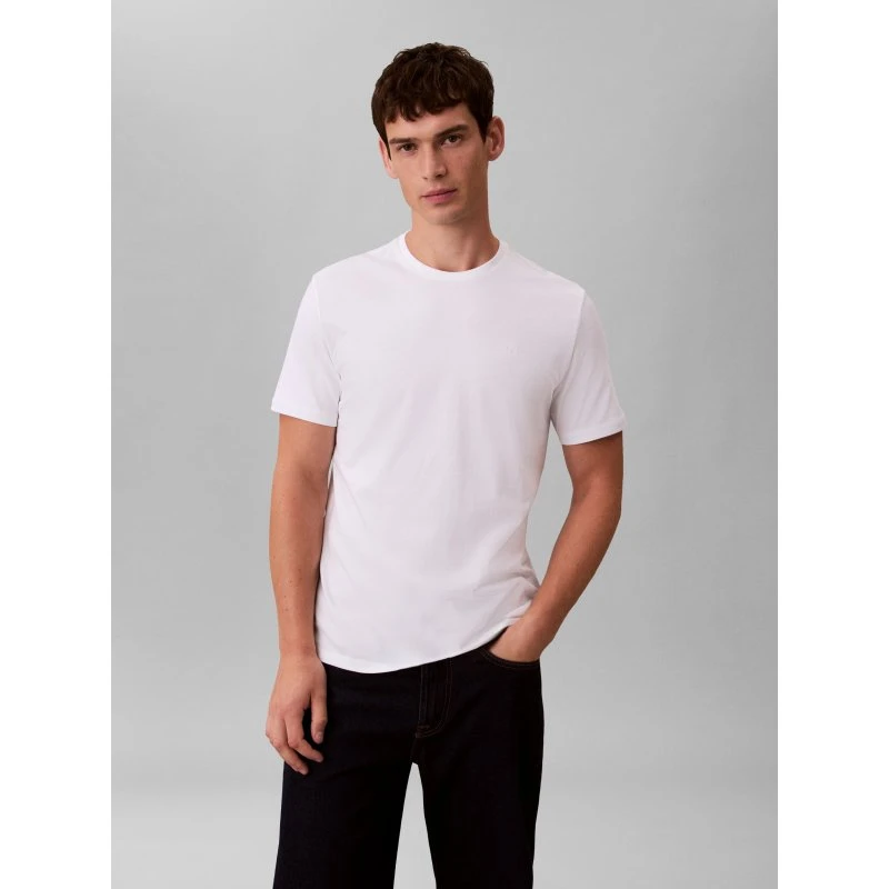 Calvin Klein Jeans T-Shirt Regular Fit Weiß Monogram LV04RD254G