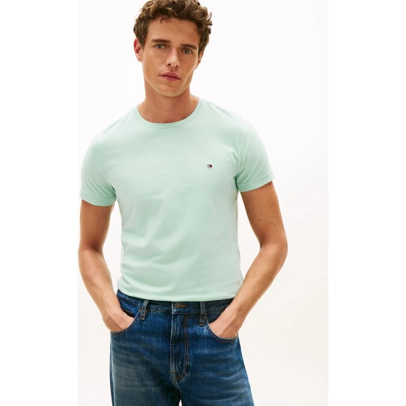 Tommy Hilfiger T-Shirt Stretch Slim Fit in Crushed Mint