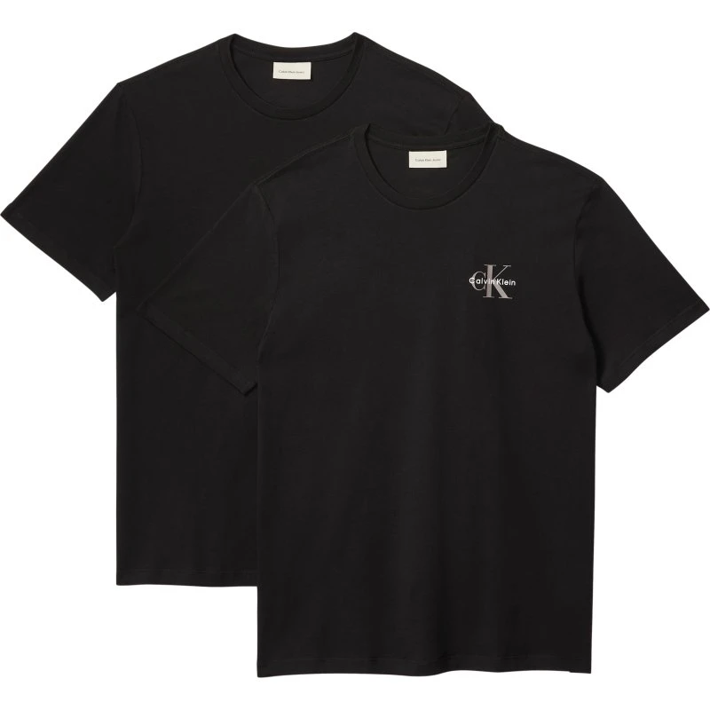Calvin Klein Jeans T-Shirt 2er-Pack Classic Micro Monologo Schwarz