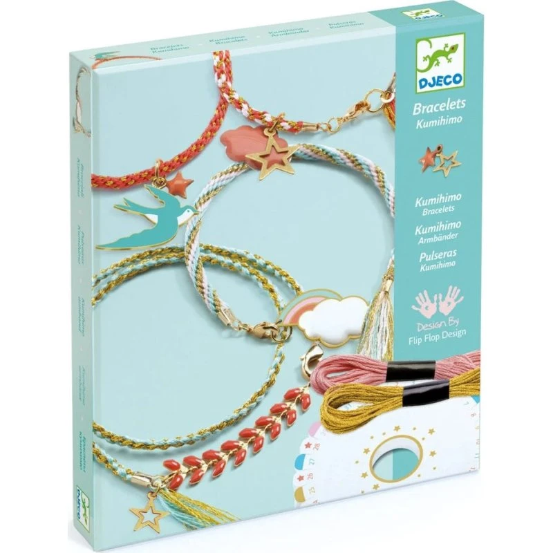 DJECO Celeste Schmuck Bastelset – Armbänder flechten