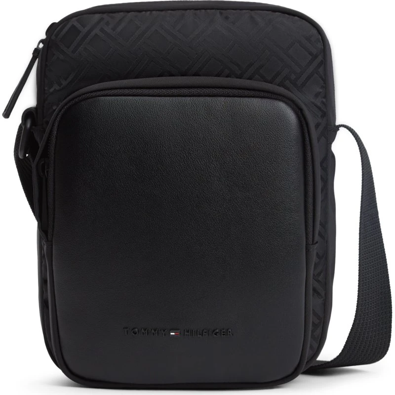 Tommy Hilfiger Umhängetasche TH Nylon Jaquard Mini Reporter Schwarz
