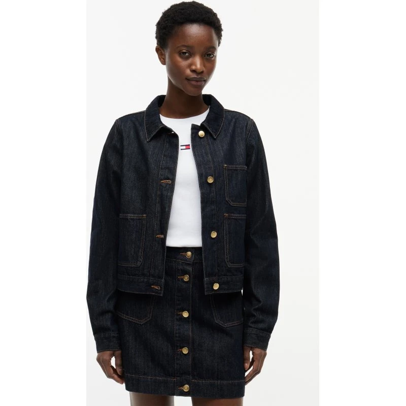 Tommy Hilfiger Jeansjacke Lady Jacket Rinse Dunkelblau