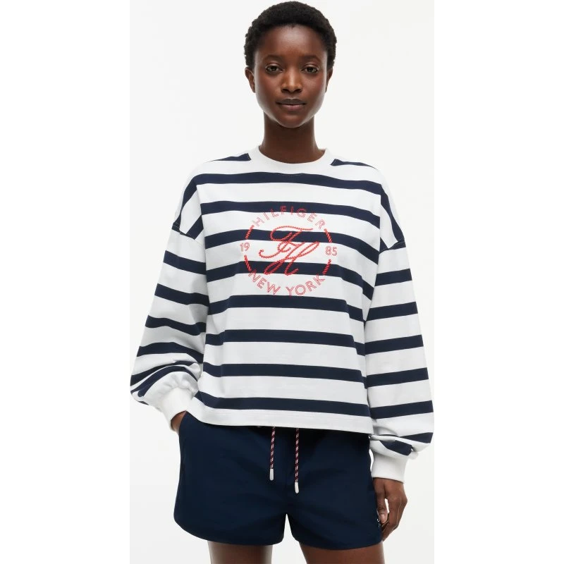 Tommy Hilfiger Sweatshirt TH Relaxed Fit in Weiß