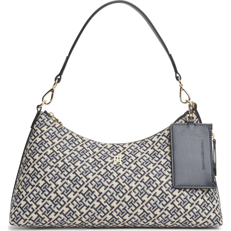 Tommy Hilfiger Schultertasche TH ICON Shoulder Bag Jacquard Blau